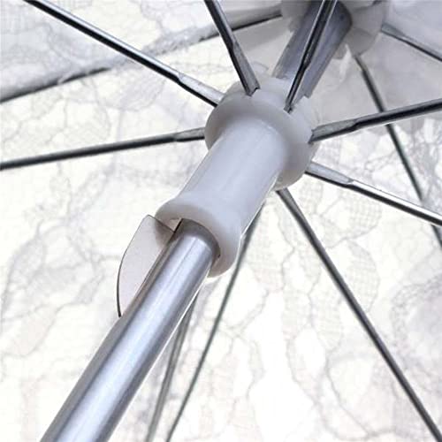 Lace Umbrella,Bridal Lace Parasol Lace Umbrella, Hand Made Bridesmaid Embroidered Umbrella For Wedding Parties Dancing Photography Props(White) #TOP2