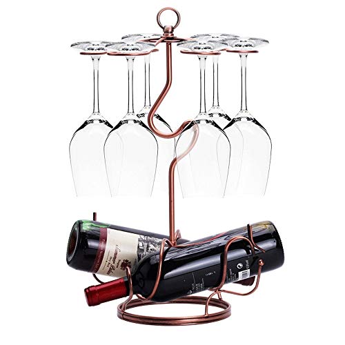Soporte para 2 Botellas de Vino de Metal Bronce miniatura 2