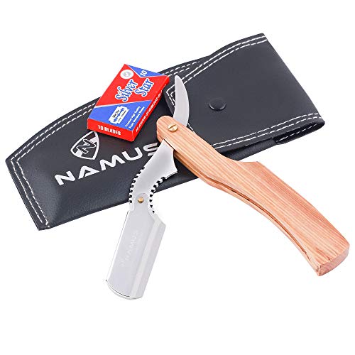 Navaja De Afeitar Barbero Maquinilla De Afeitar, Afeitado Barbero De Corte Recto, Hombres Profesionales/personales Navajas De Barbero Navaja Afeitar Barbero Con Mango De Madera