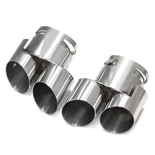 Tuyau d'échappement BMW X6 G06 X5 X7 doubles canules de mise à niveau arrière argent brillant