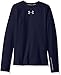 Under Armour Boys' ColdGear Armour Crew, Midnight Navy/Steel, Youth Small