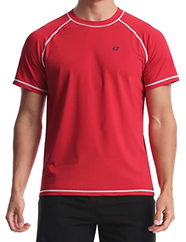 Image of Men's Swim Shirts Rash Guard UPF 50+ UV Sun Protection T-Shirt Quick Dry Fishing Beach T Shirts