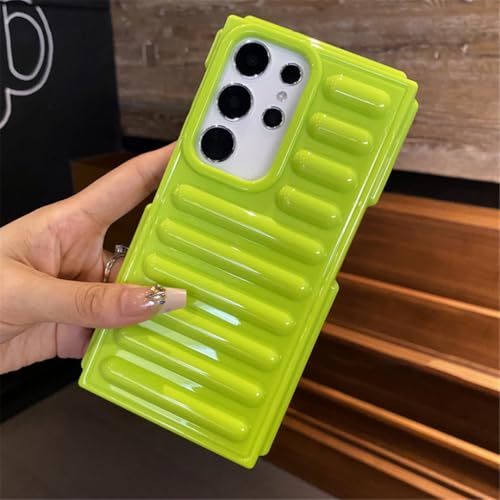 Coque A15 4G antichoc silicone souple avec protection angles vert fluo