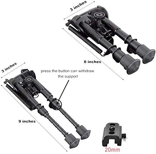 Bestsight Tactical Bipod Rifle Picatinny Quick Release 6-9 Inches Bipod For Hunting&Shooting #TOP4