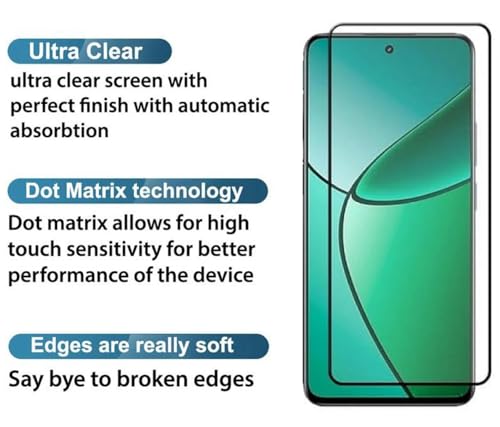 Image of NISHTECH Tempered Glass For Realme Narzo 70 Turbo 5G, Realme P1 5G With Full Glue Edge To Edge Coverage And Easy Installation Kit