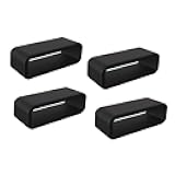 4pcs Rubber Leather Watch Band Strap Loops Black Silicone Replacement Resin Watch Bands Keeper Holder Retainer (Size: 20mm)