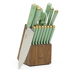 Sage Green W/ Gold Knife Block