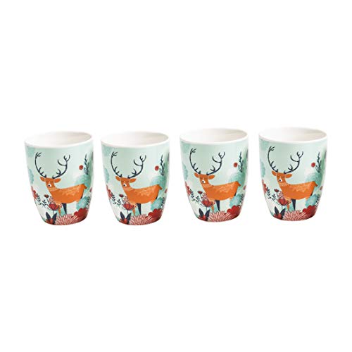 Chumbak Gleeful Deer Mugs Gift Set - Teal