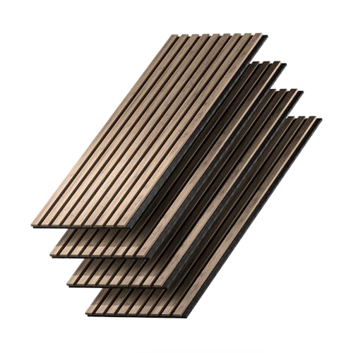 Vicco Panneau Mural Akustikpaneel, Noyer, 4 pièces