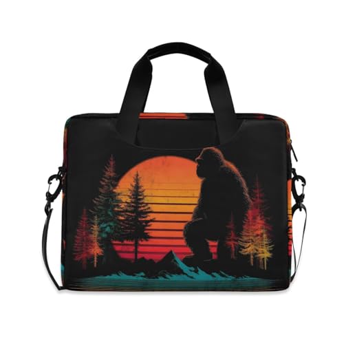 Bolso Maletín para Laptop Estampado Sunset Gorilla Multibolsillos miniatura 1