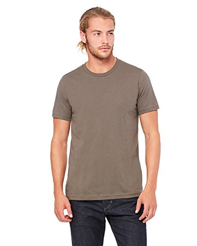 Canvas mens Unisex Jersey Short-Sleeve T-Shirt(3001C)-ARMY-XL