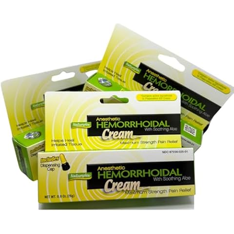 Anesthetic Hemorrhoidal Cream with Soothing Aloe Cream 3 Pack Cover