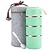 Bento Box,Wheat Straw Portable Leakproof Lunch Box with Lunch Bag, Eco-friendly Food Storage Container for kids, Microwave/Dishwasher/freezer safe.(White)