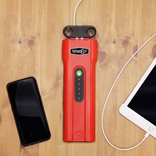WEEGO 66 Jump Starting Power Pack  2500 Peak Amps 660 Cranking Amps High Performance Lithium Ion Jump Starter Quick Charges Phones 600 Lumen LED Flashlight Water Resistant - Thumbnail 3