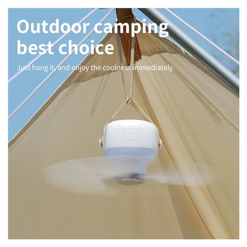 Mini ventilateur de camping USB suspendu Feng Shui à 4 vitesses avec lampe LED et télécommande