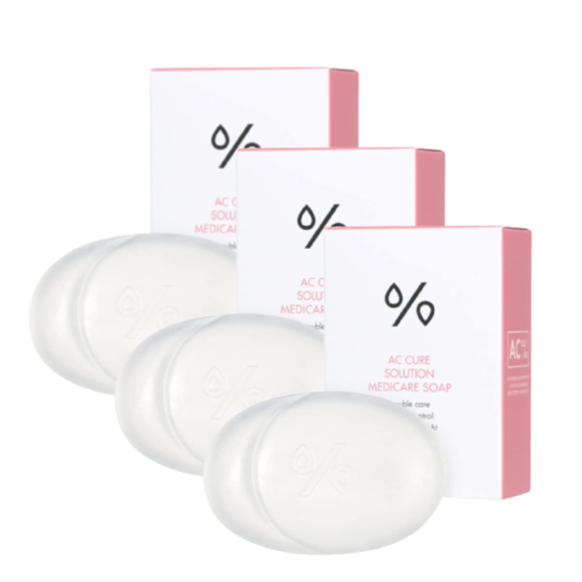 Dr.Ceuracle AC Cure(Care) Solution Medicare Soap 3.88 oz x 3ea [Foaming Mesh Gift] Facial Cleansing Bar, Deep Cleansing and Sebum Control,Take Care of Pores to Back Acne, All-in-one Soap from Face to Body : Beauty & Personal Care