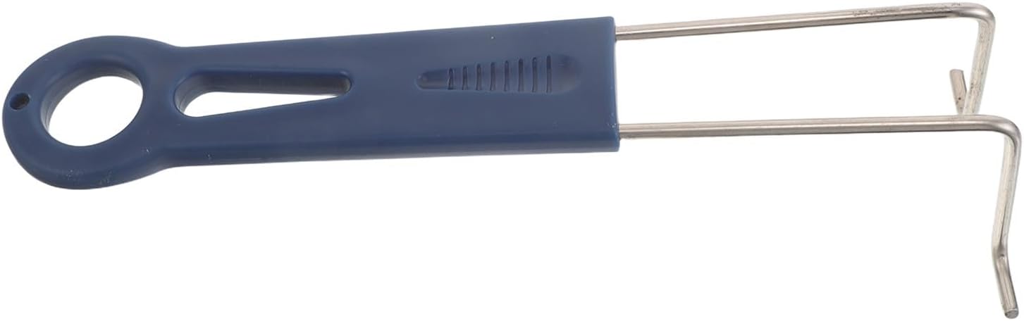 Detachable Fryer Basket Handle Replacement for Deep Fat Fryer Pot Basket with Labor Saving Leverage and Secure Connection, Plastic and Stainless Steel Material, for Kitchen Frying
