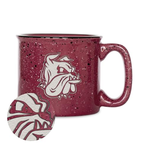 Rico Industries NCAA Minnesota-Duluth Bulldogs Speckle 12oz Laser Engraved Campfire Mug