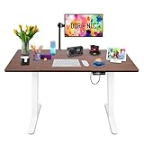 Duronic CD140 WT Höhenverstellbarer Schreibtisch, Computertisch für Büro und Gaming, elektrischer...