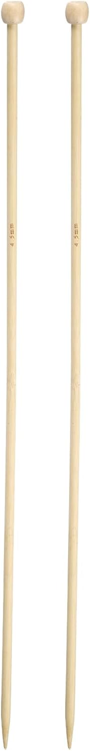4.5mm Bamboo Knitting Needle Straight Single Pointed 13.8 Inch Long Wooden Sweater Beginners Hand Knitting Needles US Size 7 for Yarn Hand DIY