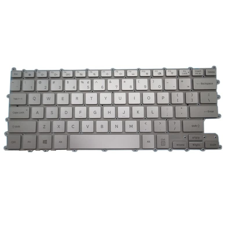 Laptop Keyboard for Samsung NT900X3U 900X3U English US with Backlit Silver