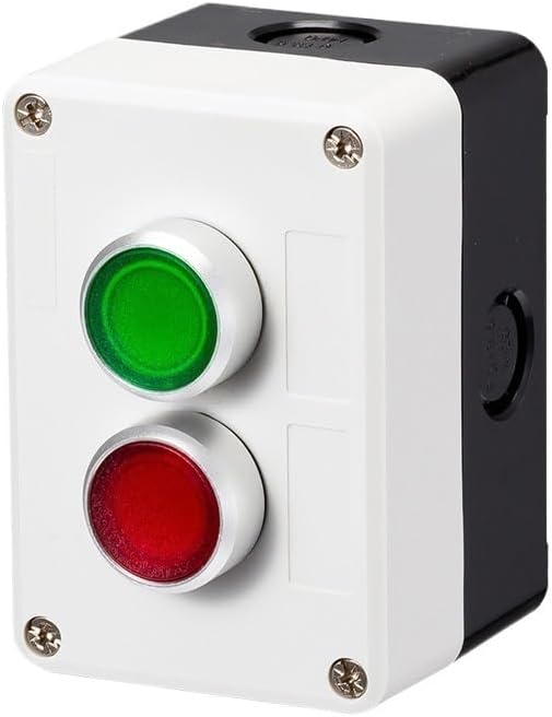Arrow Symbol indicates Start and Stop self-Reset Momentary Waterproof Button Box Switch Emergency Stop Industrial Control Box(45691)
