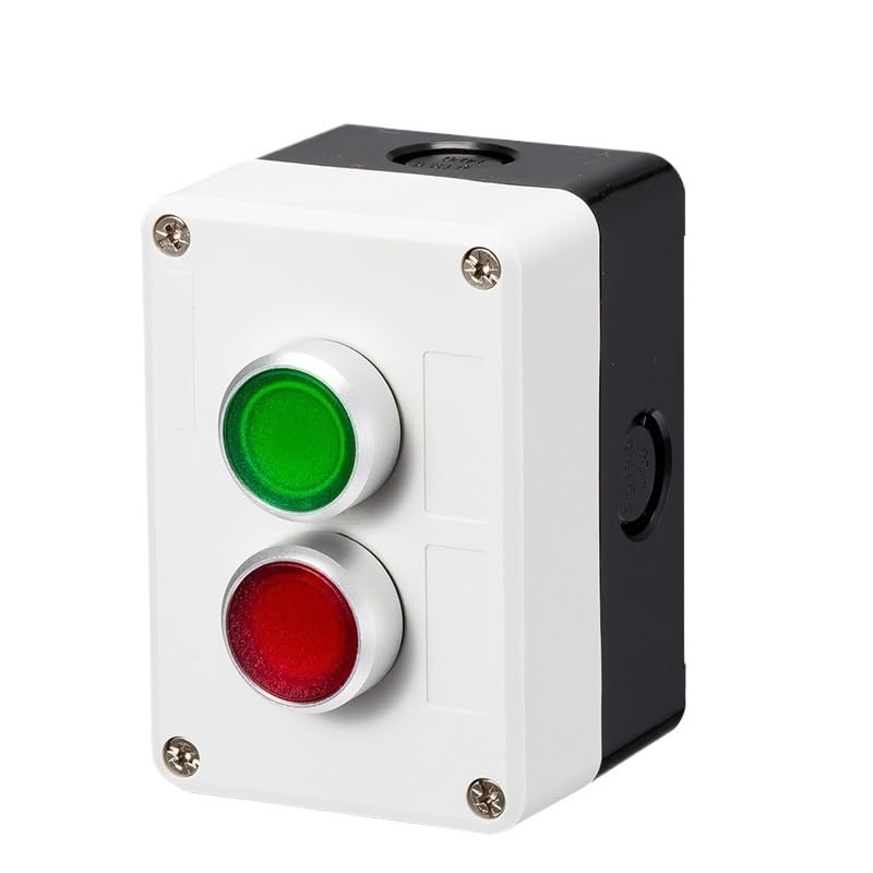Interrupteur d'arrêt d'urgence étanche avec bouton poussoir de démarrage momentané à flèche