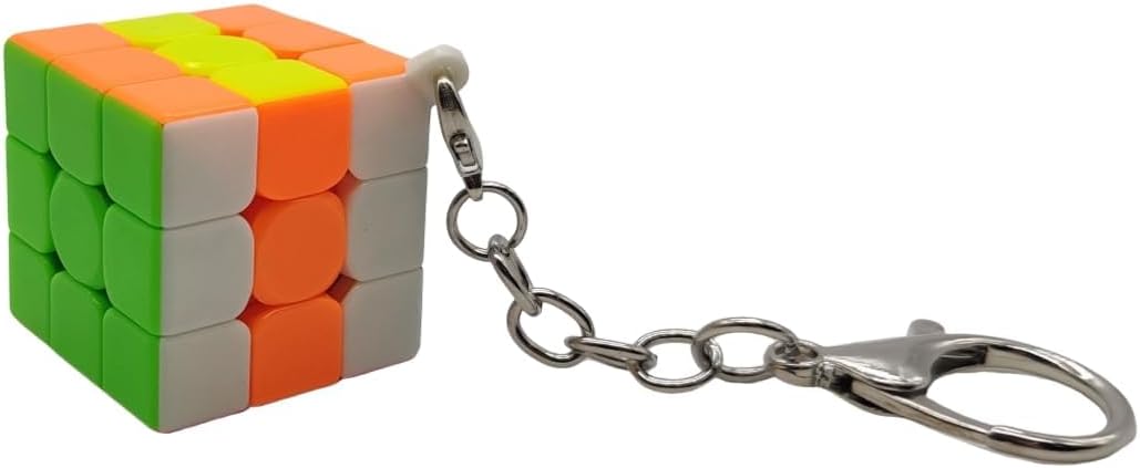 Logica Puzzles - Keyring Magic Cube 3x3 Stickerless   Speedcubing Cube   Mini Cube 3x3   Speedcuber Gift
