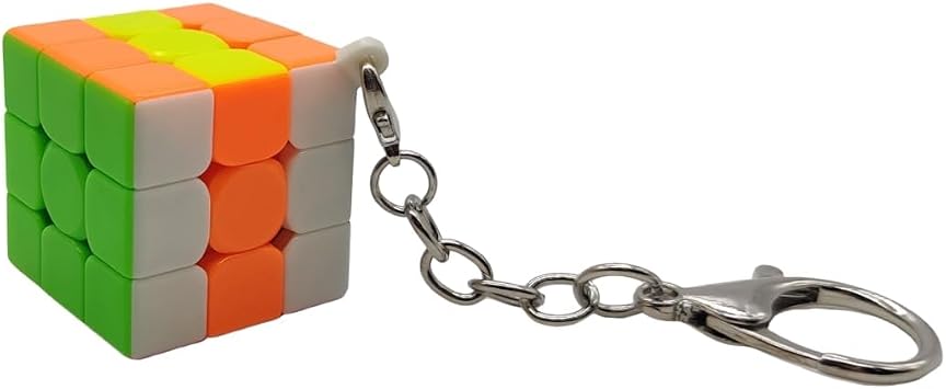 Logica Puzzles - Keyring Magic Cube 3x3 Stickerless – Speedcubing Cube – Mini Cube 3x3 – Speedcuber Gift