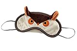 Gent House Funny Owl Soft Velvet Eye Sleep Mask Sleeping Eye Blinder Shade Cover Brown