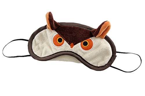 Gent House Funny Owl Soft Velvet Eye Sleep Mask Sleeping Eye Blinder Shade Cover Brown