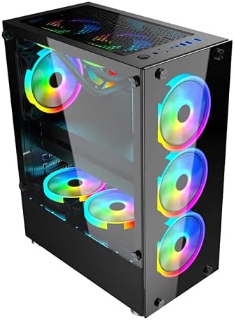GAMEFORCE GF-8307 GLASS (600W 80+ PSU) 4x120mm Rainbow Fanlı Oyuncu Kasası - Görsel 2
