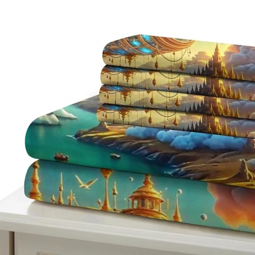 Ensemble de lit microfibre avec fermeture éclair cachée 140x200 imprimé steampunk 3D - 6