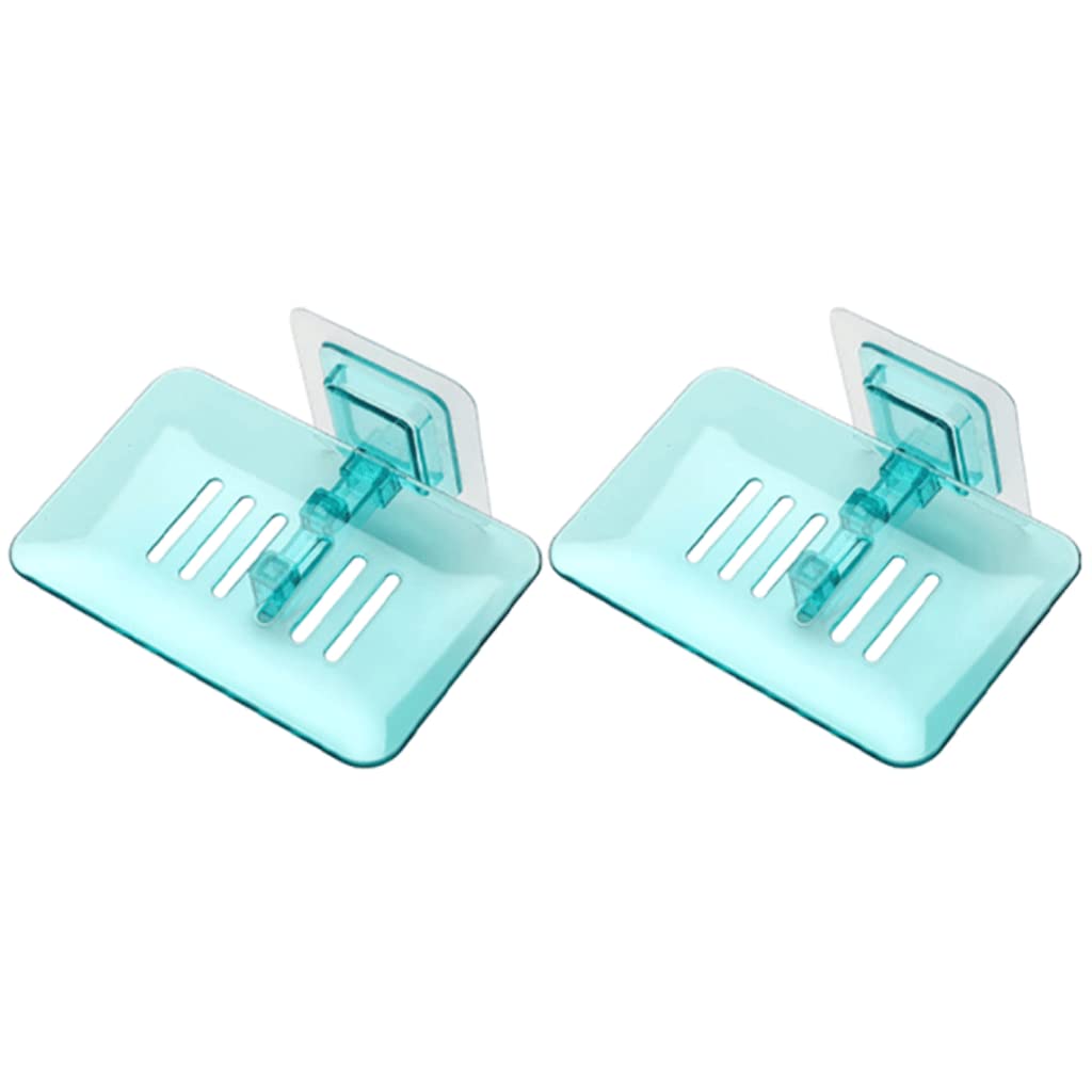 Soap dishes, Soap Dish Holder,SoapTray,Self-Draining Wall-mounted, Transparent Plastic(Type O)