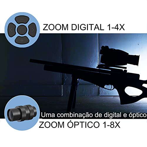 Escopo de visão noturna, infravermelha digital com câmera e vídeo, 850nm e 940nm HD para caça à escu