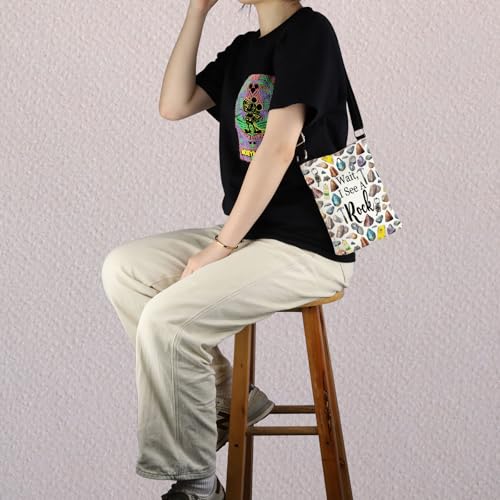 Funny Geology Gift Wait I See A Rock Crossbody Bag Science Gift Geologist G-ift Rock Collector G-ift R-ock Lover Gi-ft3