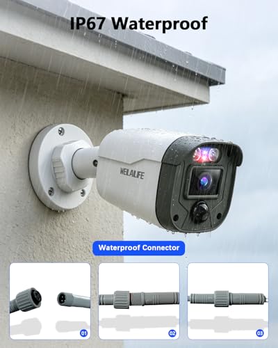 Image of 【122 Wide-Angle】 Outdoor Wired Security Camera System, Home Video Security Systems, CCTV Cameras for Home, DVR Surveillance Kits