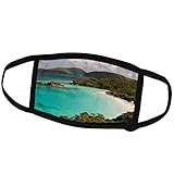 3dRose Face Mask Medium, USVI, St John, Popular Trunk Bay-CA37 TDR0018-Trish Drury