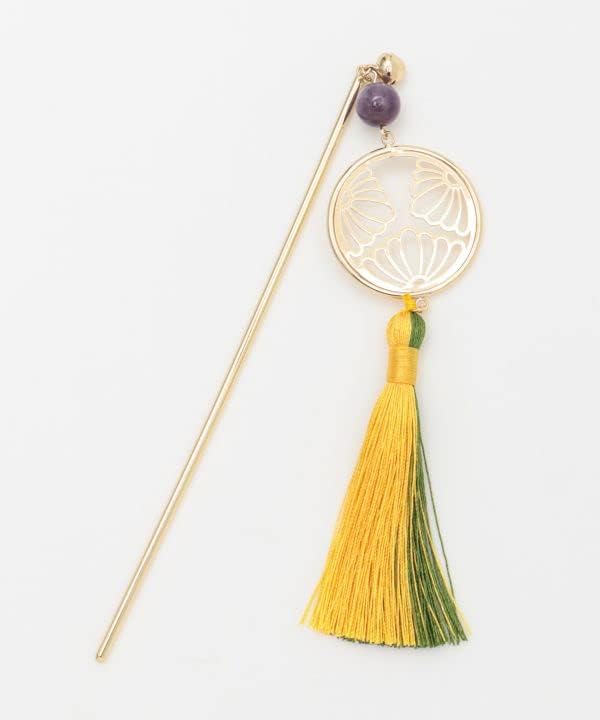 [倭物や Kaya] Flower Family Crest Hairpin/Japanese Family Emblem Classical Hairpin Hair Accessories 7CNZ2102 Chrysanthemum