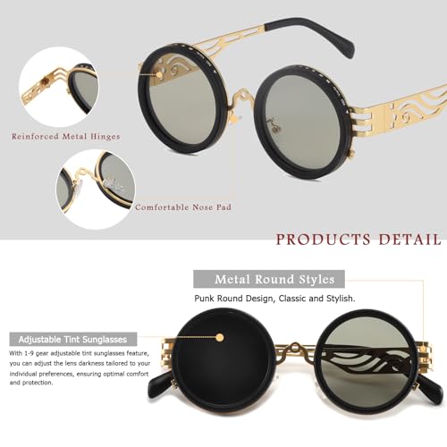 Long Keeper Adjustable Tint Sunglasses Men Women Round Polarized Sunglasses 1-9 Gear Glasses for Hiking Driving Fishing Beach4