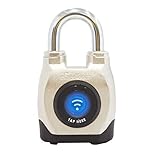 eGeeTouch 4th GEN. Outdoor Smart Padlock, Weatherproof, Rugged Design for Commercial use, Bluetooth + NFC (Short Shackle)