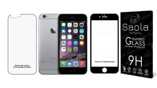 Image of Saola HD+ Front And Back Tempered Glass For Apple Iphone 6 / 6s - Comes with One Minute Easy Installation Kit & Wipes. (Back is Not Glass, Its a Flexible Protector)