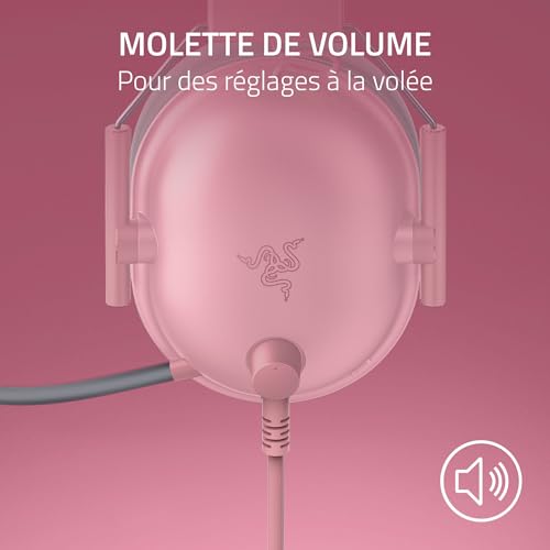 Razer BlackShark V2 X (PlayStation) - Casque e-Sport Filaire pour Console PlayStation 5 (250g, Microphone cardioïde, Haut-parleurs 50mm, Annulation Passive du Bruit, Jack 3.5mm) Quartz