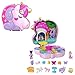 Produktbild Polly Pocket HCG20 - Einhorn Tee-Party Spielset, Schatulle mit Glitzer-Einhorn, 2 Micro-Puppen und 13 Zubehör-Teilen, Spielzeug für Kinder ab 4 Jahren, Multicolour