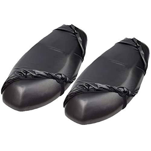 2 Piezas Funda para Asiento de Motocicleta de Piel Funda de Asiento de Moto Universal Funda Impermeable para Asiento de Motocicleta Funda de Asiento Scooter para La Mayoría de Motocicletas y Vehículos Cover