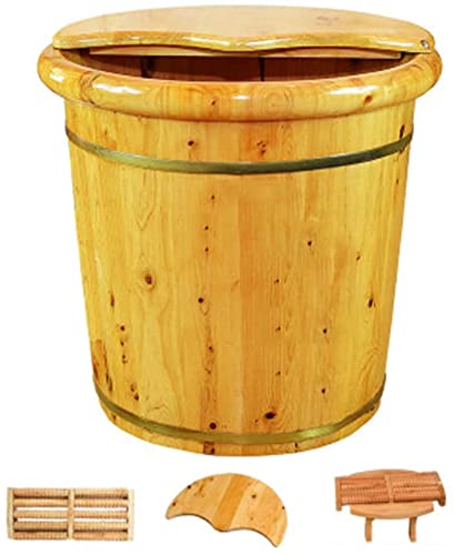 Spa de pies de madera con masaje y aroma natural