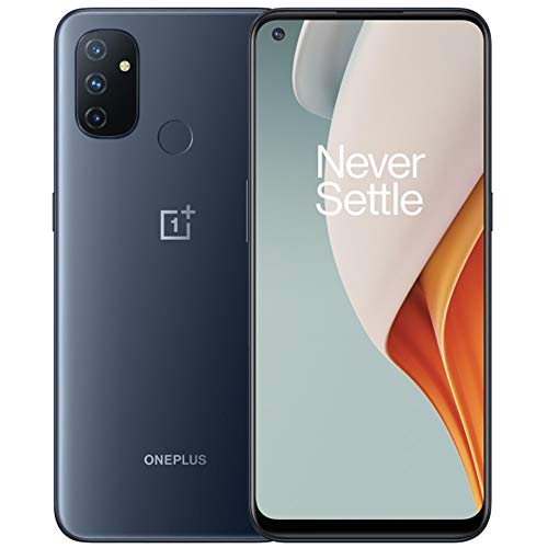 OnePlus N100 Midnight Frost | 6.52" HD+ LCD Display | 4GB RAM + 64GB Speicher | Dreifach Kamera | 5000 mAh Batterie | Duale SIM| 4G | 2 Jahre Garantie