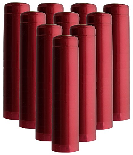 HomebrewSupply EL-5188-4KDR Shrink Capsules 100 Oriental Red PVC Heat Shrink Caps for Wine Bottles Matte Metallic Finish