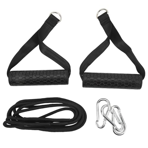 Corde à triceps premium en acier inoxydable avec sangle de gym haute résistance