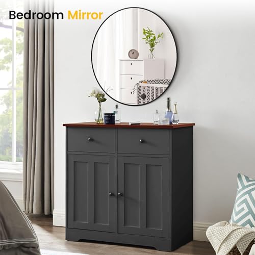 Round Mirror 24 Inch Circle Bathroom Mirror: Fog Resistant Glass with Aluminum Frame - Wall Mounted Vanity Mirror for Entryway, Bedroom & Living Room Decor,Black 41fAHJr8AjL. SL500 - Round Mirror 24 Inch Circle Bathroom Mirror: Fog Resistant Glass with Aluminum Frame - Wall Mounted Vanity Mirror for Entryway, Bedroom & Living Room Decor,Black